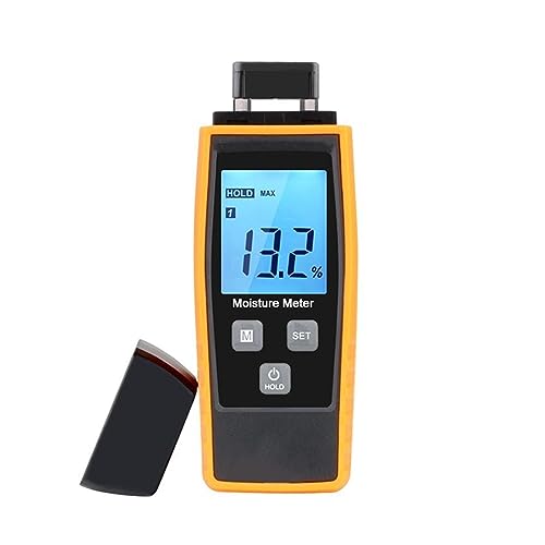 Feuchtigkeitsmesser, Großes digitales LCD-Holzfeuchtemessgerät, 0–80 % tragbarer Zementmörtel-Feuchtigkeitstester, Holzfeuchtigkeitsdetektor, Hintergrundbeleuchtung von RDVXI