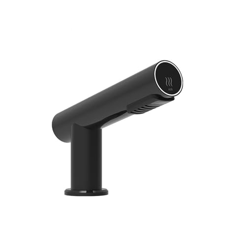 Händetrockner, Automatischer Händetrockner, Desin Hochschwindigkeits-Wasserhahn-Trockner for Badezimmer, Edelstahl-Hahn-Luft-Händetrocknungsmaschine, Toilette(AK7106-Black) von RDVXI