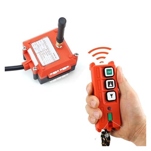 Kransteuerung, F21-2S Drahtlose Industrielle Fernbedienung Elektrische Hoist Fernbedienung Wicklung Motor Sandstrahlen Schalter UHF 868 3 taste(Set 2,AC/DC 12-24) von RDVXI