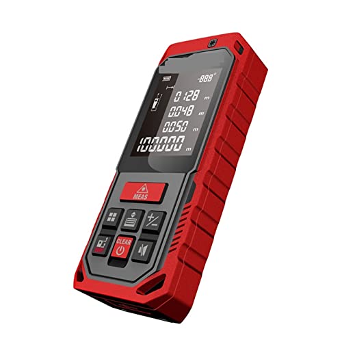 Landvermessungsmesser, 50M 70M 100M 120M Wiederaufladbarer Laser-Entfernungsmesser Laser-Entfernungsmesser Laser-Messwinkel-Werkzeuge Diastimeter Rot(Bluetooth Version-01,50m) von RDVXI