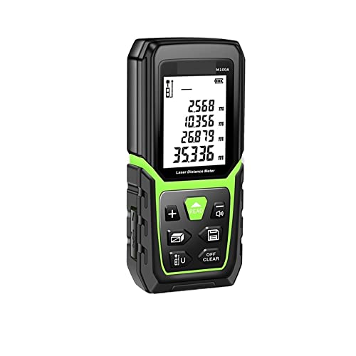 Landvermessungsmesser, Laser-Entfernungsmesser-Entfernungsmesser 330Ft/100M Hintergrundbeleuchtetes LCD-Lasermessgerät M/In/Ft mit elektrischem Winkelsensor mit Lithium-Ionen-Akku(50m) von RDVXI