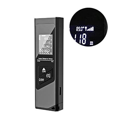 Landvermessungsmesser, Laser-Entfernungsmesser Entfernungsmesser Laser-Maßband Digitaler Laser-Entfernungsmesser Winkelmaß Entfernungsmesser Bauwerkzeug(Black With Horizonta,40m) von RDVXI