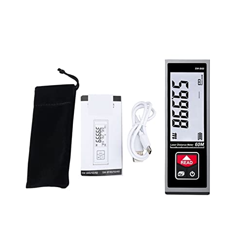 Landvermessungsmesser, SW-B60 Laser-Entfernungsmesser Handheld-Entfernungsmesser Digitales Entfernungsmessgerät Wiederaufladbares elektronisches Gerät for den Innenbereich(60M) von RDVXI
