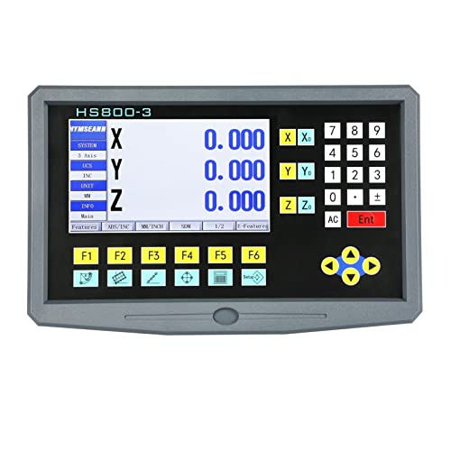 Linearer Skalengeber, Komplette Set 3-Achse LCD Digitale Anzeige mit 3 Stück 0-1000mm Glas Linearskala-Kodierer-Sensor for Fräsdrehmaschine YH800-3(HS800-3 LCD display) von RDVXI