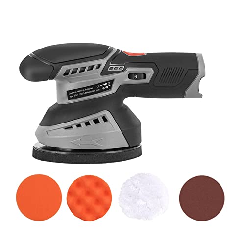 Lithium Batterie Poliermaschine Auto Polieren Wachsen Reinigung zu Kratzern Tragbare Haushalt Auto Exzentrische Wachsmaschine,Einfach zu bedienen(Without battery) von RDVXI