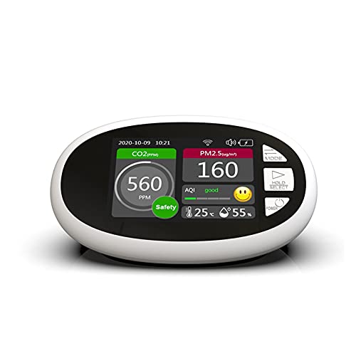 Luftqualitätsmonitor, CO2. Kohlendioxid-Detektor PM2.5 Luftmessgerät Tuya Smart Wifi-Version Englische Version von RDVXI