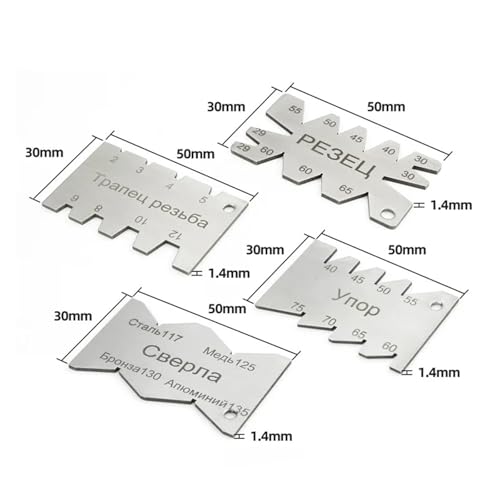 Mikrometer, Schneidwinkelmessgerät, Drahtschneiden, Werkzeug Aus Rostfreiem Eisen Und Kohlenstoffstahl, Winkeleinstellungsvorlage, Winkelmesswerkzeuge, Messwerkzeug(4pcs Angle Gauge) von RDVXI