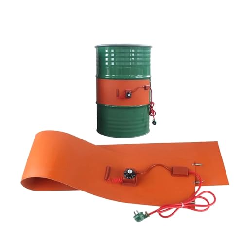 Passend for 20–200 l Fässer, 1000–3000 W flexibles Silikonband, Fassheizdecke, Öl-Biodiesel-Fass,Einfache Bedienung(250x1250x1.8mm 1200W,110AC) von RDVXI