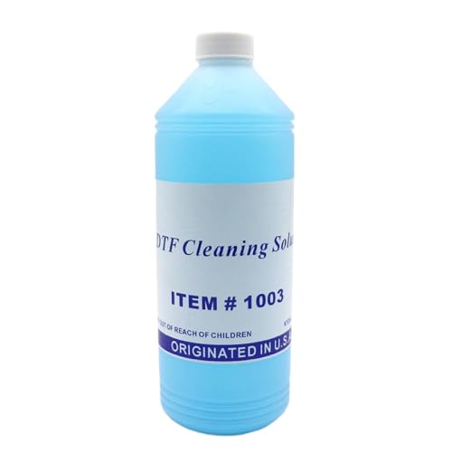 RDWQDGJG DTF -Druckerreinigungslösung Ink Reinigungsflüssigkeit Kompatibel mit Druckköpfe und Rohrwartung kompatibel mit direkten Transferfilmdruckern(Cleaner 1000ML) von RDWQDGJG