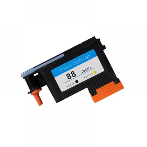 RDWQDGJG Kompatibler Druckkopf Kompatibel mit 88 Printhead -Arbeiten mit C9381A C9382A Pro K550 K8600 K8500 K5300 K5400 L7380 L7580 L7590 Drucker(1PCS Black Yellow) von RDWQDGJG