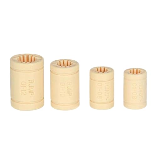 RDWQDGJG Kunststoff lineare Lager RJMP-01 C63A 8mm 10 mm 12 mm RJ4JP-01-08 Buchungspolymerlagerwelle Kompatibel mit DIY 3D-Druckerteile, die mit gemeinsamen 3D-Druckermodellen kompatibel sind(MP08) von RDWQDGJG