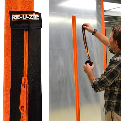 RE-U-ZIP Staubschutz-Reißverschluss, wiederverwendbar, Starter-Set von RE-U-ZIP