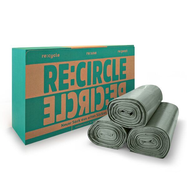 RE:CIRCLE 120L recycelte Müllsäcke - 3x25 Stück, 100% Recycelt RE:CIRCLE 120L recycelte Müllsäcke - 3x25 Stück, 100% Recycelt von RE:CIRCLE