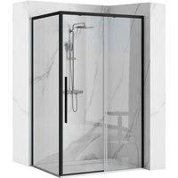 Duschkabine solar schwarz matt 80X100 - REA von REA