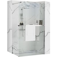 REA - duschwand aero n 100 transparent mit brett und handtuchhalter evo REA - duschwand aero n 100 transparent mit brett und handtuchhalter evo von REA