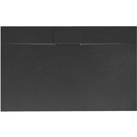 REA - duschtasse bazalt long black 80X100 von REA