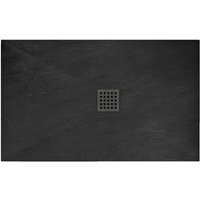 Duschwanne acryl/stein rock black 90X120 - REA von REA