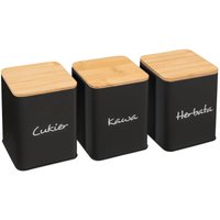 Set 3 zucker kaffee tee container black von REA