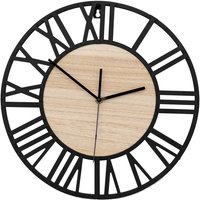 REA - wanduhr loft round 35 cm metall/holz MC70902 von REA