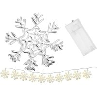 Weihnachtslichterkette Girlande LED Schneeflocken WHITE Weihnachtslichterkette Girlande LED Schneeflocken WHITE von REA