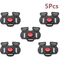 Gurtschnalle aus Kunststoff für Hochstuhl, 5-Punkt-Sicherheitsgurt-Clip, 25 mm (schwarz) von READCLY