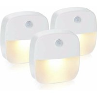 Readcly - 3-teiliges LED-Nachtlicht, selbstklebende Wand-Nachtlampe mit Bewegungssensor und Lichtsensor, LED-Kinder-Nachtlicht für Babyzimmer, Readcly - 3-teiliges LED-Nachtlicht, selbstklebende Wand-Nachtlampe mit Bewegungssensor und Lichtsensor, LED-Kinder-Nachtlicht für Babyzimmer, von READCLY