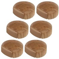 Readcly - 6 Stück Türstopper – selbstklebender Türstopper aus Holz für Böden und Parkett – selbstklebender Türstopper – Türstopper (Eiche natur) von READCLY