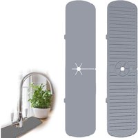 Rnemitery - Wasserhahnmatte, Silikon-Wasserhahnmatte, Küchenspüle-Spritzschutz, Spülbeckenmatte, Spritzschutz, Küchenarmatur-Spritzschutz (grau) von RNEMITERY