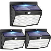 Solar-Außenlampe mit Bewegungsmelder, 3er-Pack mit 138 LEDs, wasserdichtes kabelloses Licht, 3 Modi, LED-Strahler, Solar-Außenbeleuchtung für Solar-Außenlampe mit Bewegungsmelder, 3er-Pack mit 138 LEDs, wasserdichtes kabelloses Licht, 3 Modi, LED-Strahler, Solar-Außenbeleuchtung für von READCLY
