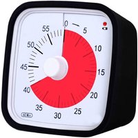 Visueller Timer mit Schutzhülle, 60-Minuten-Timer für Kinder und Erwachsene, geeignet zum Timing beim Arbeiten, Lernen oder Kochen (schwarz) von READCLY