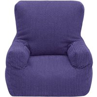 Kinder-Sitzsack-Sessel für das Wohnzimmer, Cord-Kindersessel mit Tasche, Indoor-Gaming-Pouf-Stuhl für Kinder, ergonomische Möbel für Kinder - Lila von READY STEADY BED