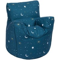 Sitzsacksessel für Kinder, bequeme Kleinkindermöbel fürs Spielzimmer, ergonomisch geformter Sitzsack für Kinder, weicher Kindersofasitz - Mondlicht von READY STEADY BED