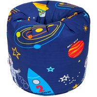 Ready Steady Bed Kinder Sitzsack fur Gaming, Wohnzimmer Runder Sitzsack für Kinder, Leichter Polycotton Sitzsack für Kinder mit Tragegriff von READY STEADY BED