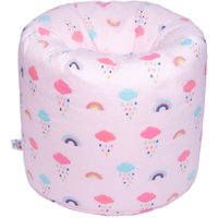 Kinder Sitzsack fur Gaming, Wohnzimmer Runder Sitzsack für Kinder, Leichter Polycotton Sitzsack für Kinder mit Tragegriff - Regenbogen - Ready Steady von READY STEADY BED