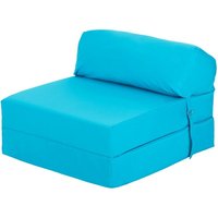 Klappmatratze, Wasserabweisendes Futon für Camping, Faltbare Matratze mit Kopfstütze, Umwandelbare Reisematratze, 168x60x13 cm Gästematratze - Türkis von READY STEADY BED