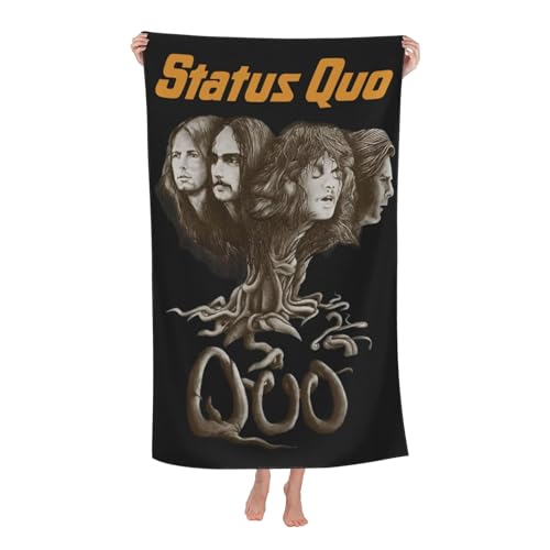 Drucke Quo Rock Band Status Strandtücher Ultra saugfähiges Mikrofaser-Tuch Weich Haltbar saugfähig für Badezimmer Pools Strand Schule Reise von REAITUIET