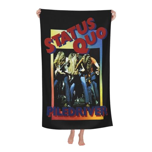 Drucke Quo Rock Band Status Strandtücher Ultra saugfähiges Mikrofaser-Tuch Weich Haltbar saugfähig für Badezimmer Pools Strand Schule Reise von REAITUIET
