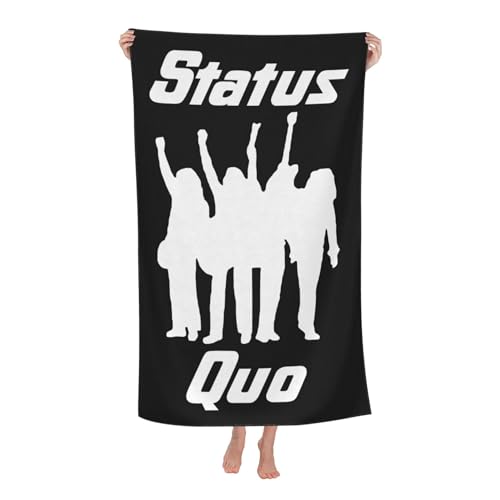 Drucke Quo Rock Band Status Strandtücher Ultra saugfähiges Mikrofaser-Tuch Weich Haltbar saugfähig für Badezimmer Pools Strand Schule Reise von REAITUIET