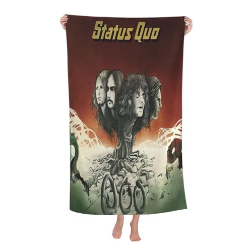 Drucke Quo Rock Band Status Strandtücher Ultra saugfähiges Mikrofaser-Tuch Weich Haltbar saugfähig für Badezimmer Pools Strand Schule Reise von REAITUIET