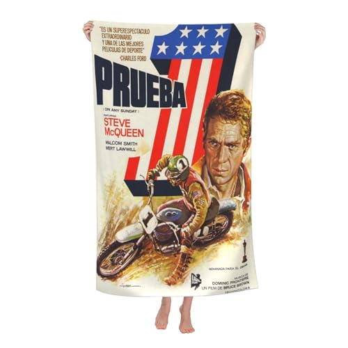 Drucke Steve Actor McQueen Strandtücher Ultra saugfähiges Mikrofaser-Tuch Weich Haltbar saugfähig für Badezimmer Pools Strand Schule Reise von REAITUIET