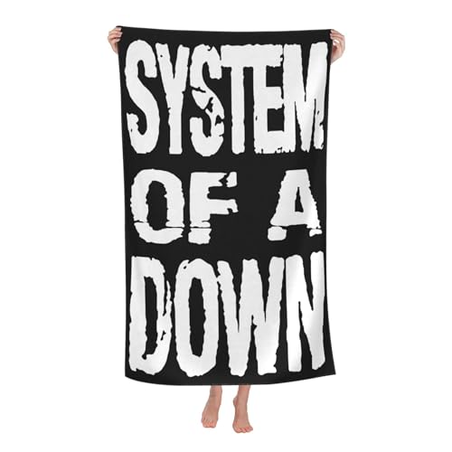 Drucke The SOAD Down Music Rock Band System Strandtücher Ultra saugfähiges Mikrofaser-Tuch Weich Haltbar saugfähig für Badezimmer Pools Strand Schule Reise Drucke The SOAD Down Music Rock Band System Strandtücher Ultra saugfähiges Mikrofaser-Tuch Weich Haltbar saugfähig für Badezimmer Pools Strand Schule Reise von REAITUIET