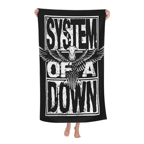 Drucke The SOAD Down Music Rock Band System Strandtücher Ultra saugfähiges Mikrofaser-Tuch Weich Haltbar saugfähig für Badezimmer Pools Strand Schule Reise Drucke The SOAD Down Music Rock Band System Strandtücher Ultra saugfähiges Mikrofaser-Tuch Weich Haltbar saugfähig für Badezimmer Pools Strand Schule Reise von REAITUIET