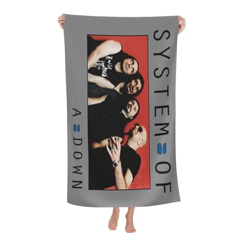 Drucke The SOAD Down Music Rock Band System Strandtücher Ultra saugfähiges Mikrofaser-Tuch Weich Haltbar saugfähig für Badezimmer Pools Strand Schule Reise Drucke The SOAD Down Music Rock Band System Strandtücher Ultra saugfähiges Mikrofaser-Tuch Weich Haltbar saugfähig für Badezimmer Pools Strand Schule Reise von REAITUIET