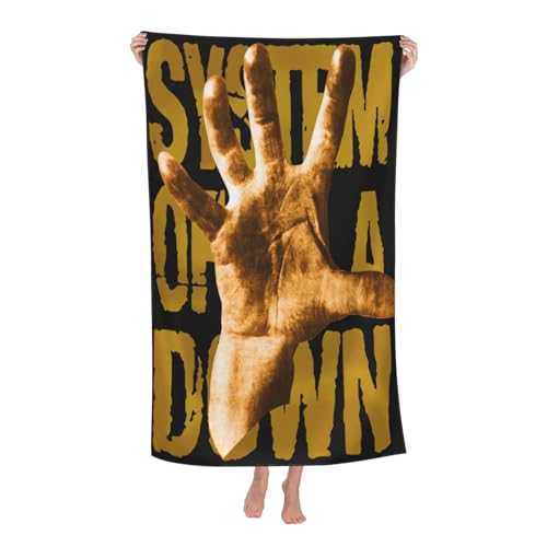 Drucke The SOAD Down Music Rock Band System Strandtücher Ultra saugfähiges Mikrofaser-Tuch Weich Haltbar saugfähig für Badezimmer Pools Strand Schule Reise Drucke The SOAD Down Music Rock Band System Strandtücher Ultra saugfähiges Mikrofaser-Tuch Weich Haltbar saugfähig für Badezimmer Pools Strand Schule Reise von REAITUIET