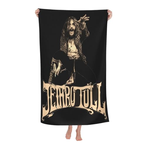 Drucke Tull Rock Band Jethro Strandtücher Ultra saugfähiges Mikrofaser-Tuch Weich Haltbar saugfähig für Badezimmer Pools Strand Schule Reise von REAITUIET