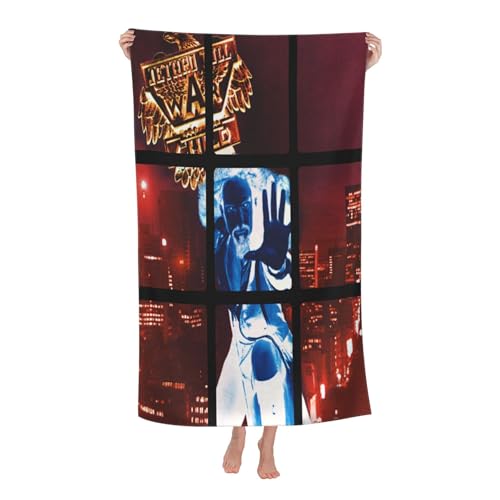 Drucke Tull Rock Band Jethro Strandtücher Ultra saugfähiges Mikrofaser-Tuch Weich Haltbar saugfähig für Badezimmer Pools Strand Schule Reise von REAITUIET