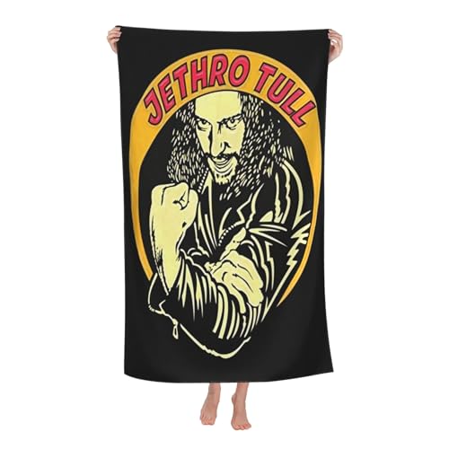 Drucke Tull Rock Band Jethro Strandtücher Ultra saugfähiges Mikrofaser-Tuch Weich Haltbar saugfähig für Badezimmer Pools Strand Schule Reise von REAITUIET