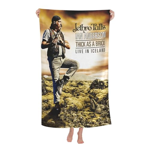 Drucke Tull Rock Band Jethro Strandtücher Ultra saugfähiges Mikrofaser-Tuch Weich Haltbar saugfähig für Badezimmer Pools Strand Schule Reise von REAITUIET