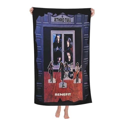 Drucke Tull Rock Band Jethro Strandtücher Ultra saugfähiges Mikrofaser-Tuch Weich Haltbar saugfähig für Badezimmer Pools Strand Schule Reise von REAITUIET