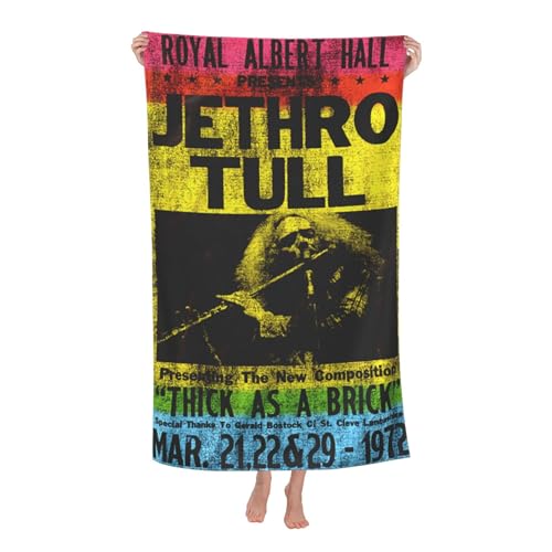 Drucke Tull Rock Band Jethro Strandtücher Ultra saugfähiges Mikrofaser-Tuch Weich Haltbar saugfähig für Badezimmer Pools Strand Schule Reise von REAITUIET